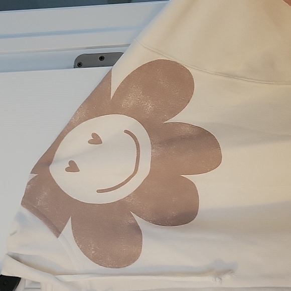 Cream with Tan Zipped Hoodie Jacket - Picture 4 of 10